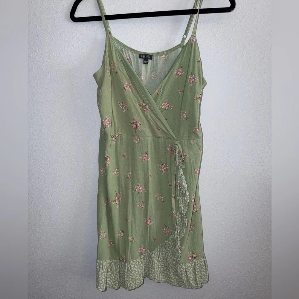 Lily Rose Mint Floral Mini Dress - Picture 2 of 6
